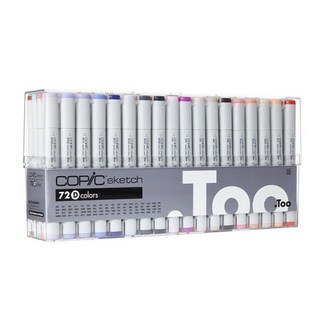 COPiC 雙素描彩色記號筆 D, 72 種顏色, 1套