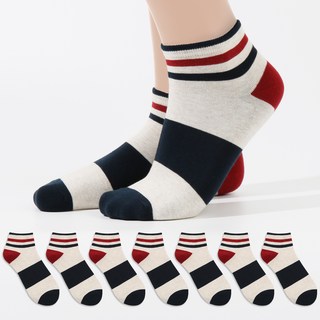 Sockpiens 男士三色踝襪 8雙