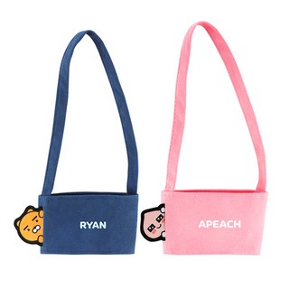 KAKAO FRIENDS 角色探頭造型飲料提袋 2入, Ryan+Apeach, 1組