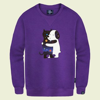 JEAN MANIA 男女通用 擁抱小狗 寬鬆版型 大尺碼 大學T TL-339