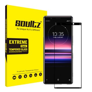 soultz 全覆蓋鋼化玻璃手機防撞膜 黑色, 1入