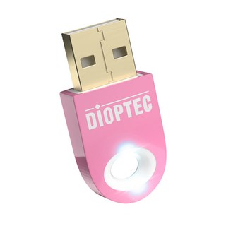 디옵텍 LED 블루투스 CSR 4.0 동글 APT-X, JUSTLINK BTD01-PK, 핑크