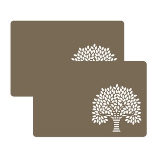 Clairang Tree1 餐墊 2入, 咖啡, 45 x 30 cm