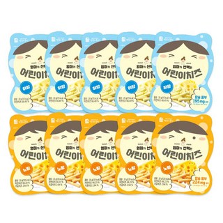 Well&Good 美味風景 孩童起司條餅乾 10入組, 黃起司口味+白起司口味, 5組