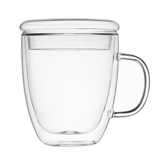 雙層耐熱Jumbo Cap玻璃馬克杯 500ml, one color, 1個