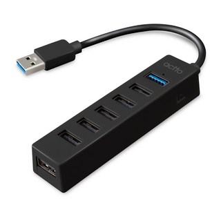 Ecto Latsu USB 3.0 & 2.0 7 端口 USB 集線器 HUB-35, 黑色, 1個