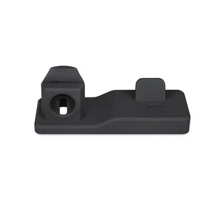 The Grande iPhone AirPods Apple Watch 3in1 多合一矽膠充電支架, 黑色