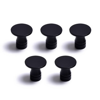 Sonjabisesang 黃銅喇叭單孔家具把手 黑色, 5個