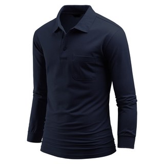 DAKUANG 男士簡便口袋PK長袖Polo衫 C04K9_tp1963