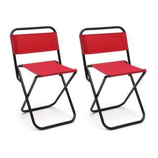 可折疊露營椅, 紅色的, 2個