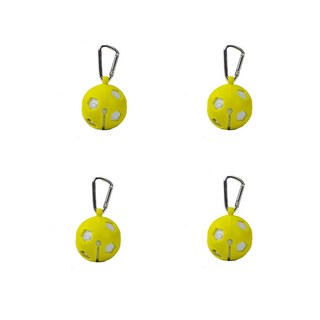 골프 실리콘 볼주머니 1구 4P, 옐로우, 4개