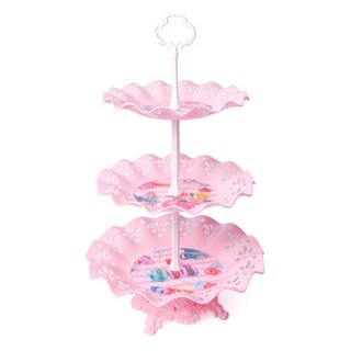 Market Gamsung 市集感性 三層派對擺盤托盤, 粉紅色, 1組