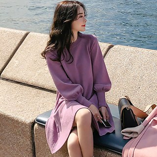 POPLARNC 菲爾針織連身裙, 紫羅蘭色