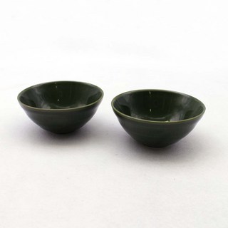 달소금 국산 데일리 모아 도자기 공기, 딥그린(유광), 2개