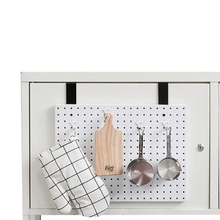 洞洞板專用門板掛鉤, 黑色的, 2個