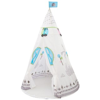 有趣和嬰兒印度 TP 帳篷, 灰色 白色 粉色 藍色