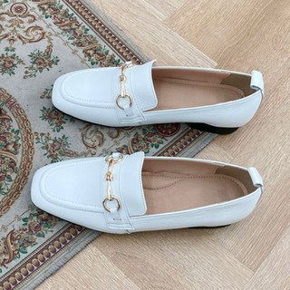 Bella Noi 女士真牛皮精品裝飾乳膠氣墊樂福鞋 2cm