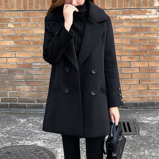 LUNA GIRL 女款Landerin羊毛半長版大衣