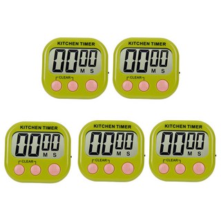 磁吸式廚房定時器, 綠色, 5個