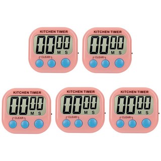 磁吸式廚房定時器, 粉色的, 5個