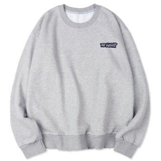 VENHIT 中性款標誌刺繡寬鬆棉質雙面布大學T