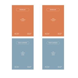 페이퍼리안 메이크 어 메모 메모북 단어장 + 지출기록, 혼합색상, 2세트