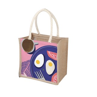 I Love Home日式帆布便當袋 粉色 鳥, 1個