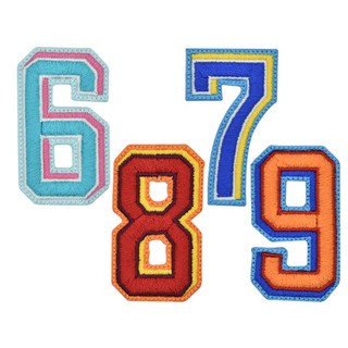 Fashion Point 刺繡貼片 數字立體 3件組, 6, 7, 8, 9, 1套