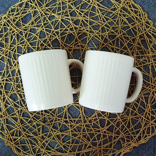 BELUZ casa 韓國製棉花糖馬卡龍色馬克杯, 象牙米色, 2個