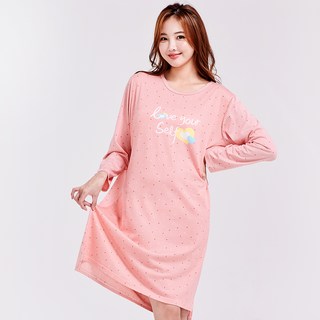 eline 女款Popo長袖家居服連身睡裙