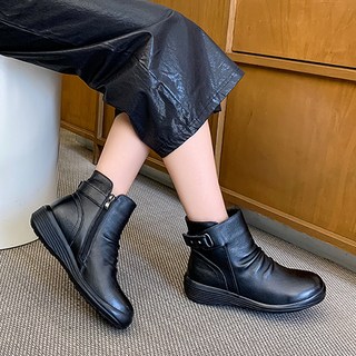 J SHOE 設計款牛皮短靴