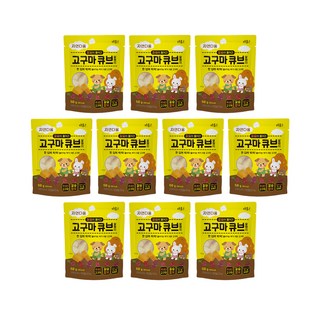 자연다움 칼슘이 들어간 고구마 큐브 말랭이, 60g, 10개