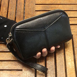LULU 摩卡豆牛皮小包長款錢包+配件隨機出貨
