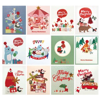 From&To 聖誕卡片 12款組合 S514, 混合色, 2套
