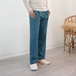 테라우드 남성용 면 9부 주머니 파자마 바지