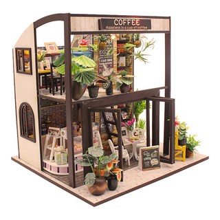 KkomiDEAL DIY 袖珍屋 中型 20 咖啡屋 + 製作工具, 混合顏色