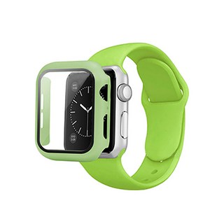 우수스 애플워치 실리콘 밴드 + 케이스 세트 38mm S/M, 스프링그린, 1세트
