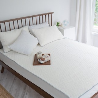 SaenghwalBaekseo 乳膠冰涼床墊組, 白色, 涼墊+涼枕套 2入