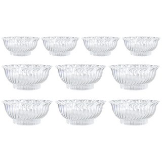 PC鬱金香造型碗 中, 10個, 透明色