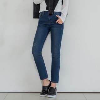 JEANMANIA 女款刷絨靴型牛仔褲 CC2W65