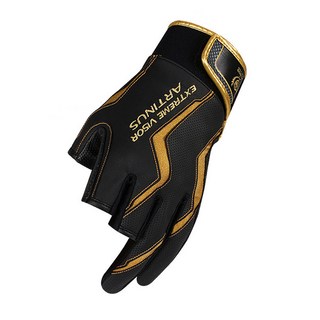 아티누스 3컷 낚시장갑, 블랙, 1개