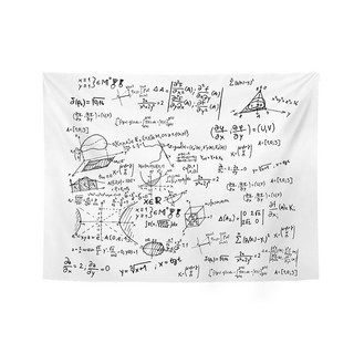 마켓에이 블랙화이트 심플드로잉 태피스트리, 수학공식B(GT856)
