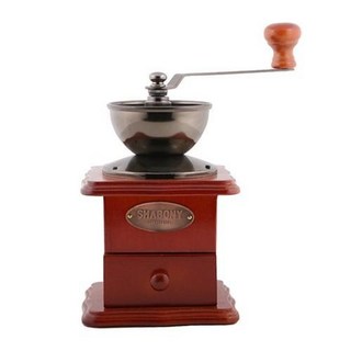 HOMART 原木手動手搖咖啡研磨機 FK-47, 混合色, 1個