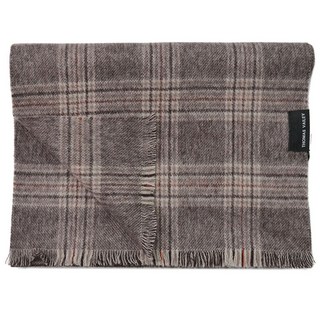 THOMAS VAILEY 喀什米爾混紡格倫格紋羊毛圍巾