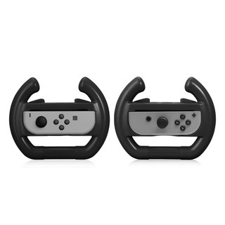 HOHOO 任天堂 Switch Joy-Con 賽車方向盤 黑色, 單一商品, 1套