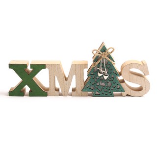 PARTYHAE LED聖誕木質立式裝飾, 聖誕樹, 1個