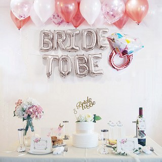 OLIVEPARTY Bride to be 頂級芍藥花手環 4件組, 銀色, 1套