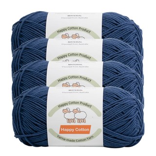 Yarna Happy Cotton 編織線 100g, 791, 4個
