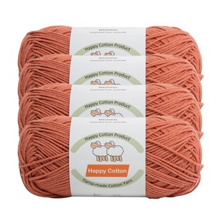 Yarna Happy Cotton 編織線 100g, 707, 4個