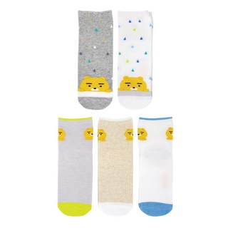 KAKAO FRIENDS 女童Ryan印花長襪 KF5101 5雙